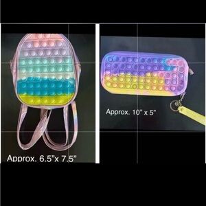 Colorful Pop It Backpack and Pencil Case Set